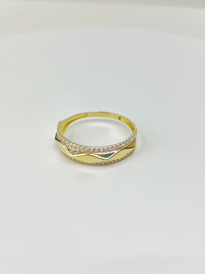 946- NEW 14K Wedding Band Cz Stone Men’s Ring W.G