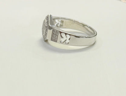 S0022- Anillo de plata italiana redondo