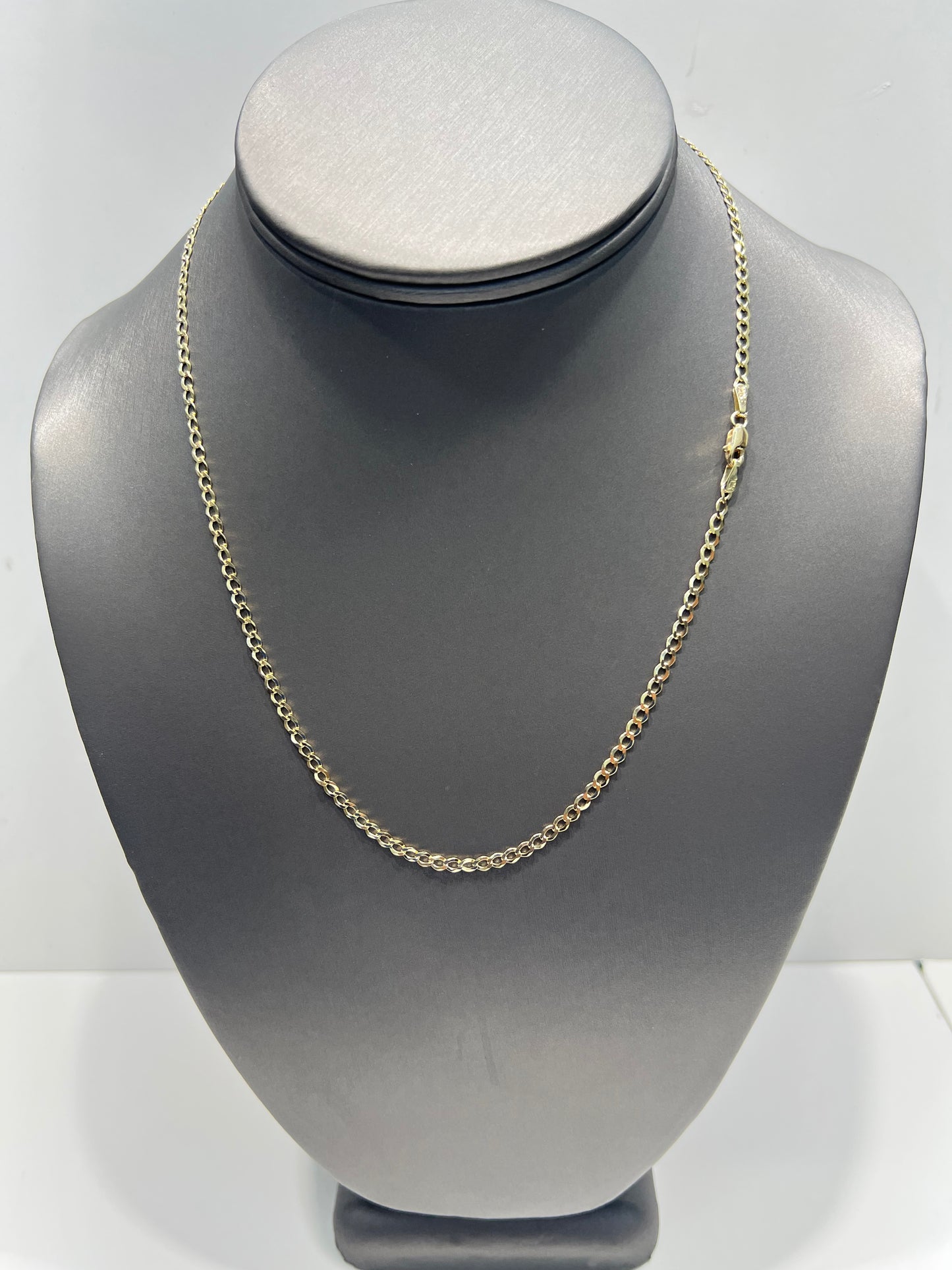 1631- NEW 10K Solid Cuban Curb Chain 18" (2.9mm) W.G