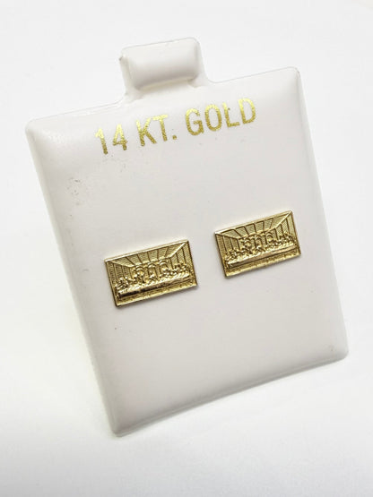 1605- NEW 14K The Last Supper Earrings W.G