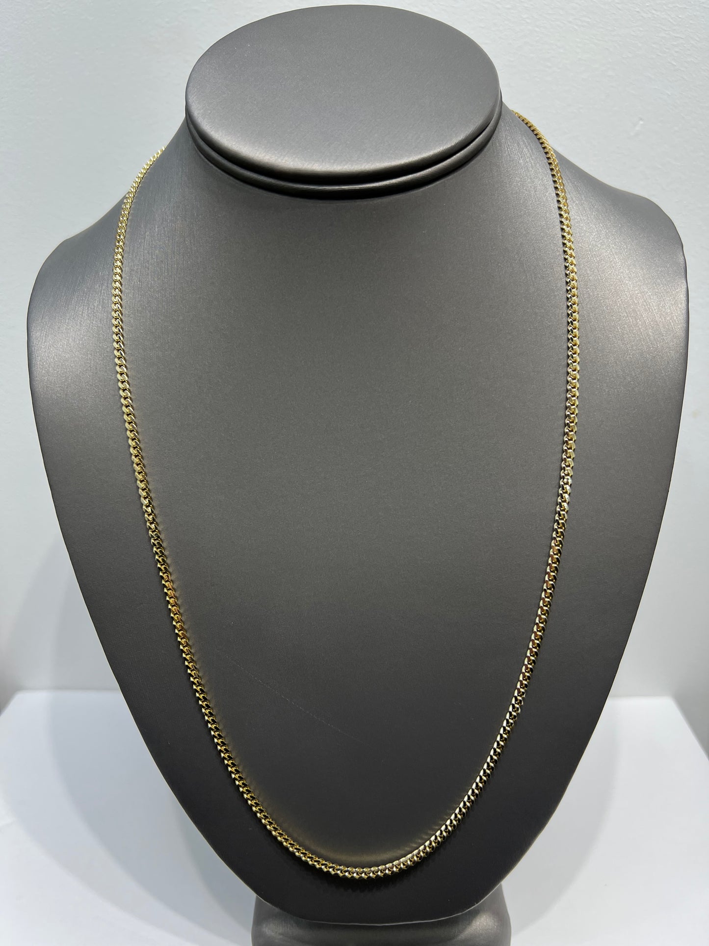 1265- NEW 14K Solid Miami Cuban Chain (3mm) W.G