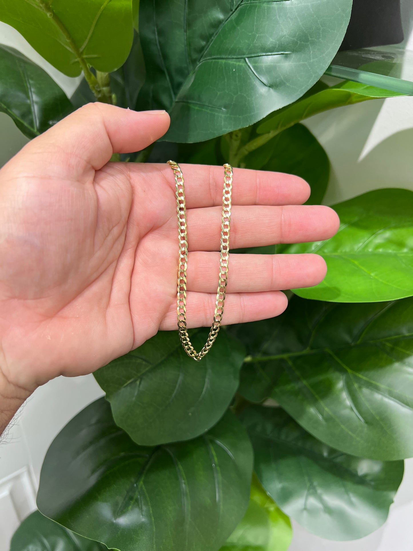 1398- NEW 14K Solid Cuban Curb Chain 20" (4.7mm)