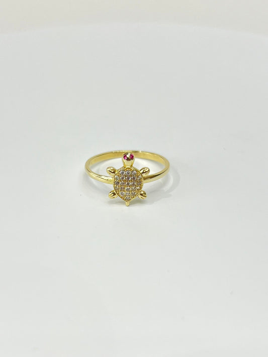 877- NEW 14K Yellow Gold Turtle Ring (W.G)