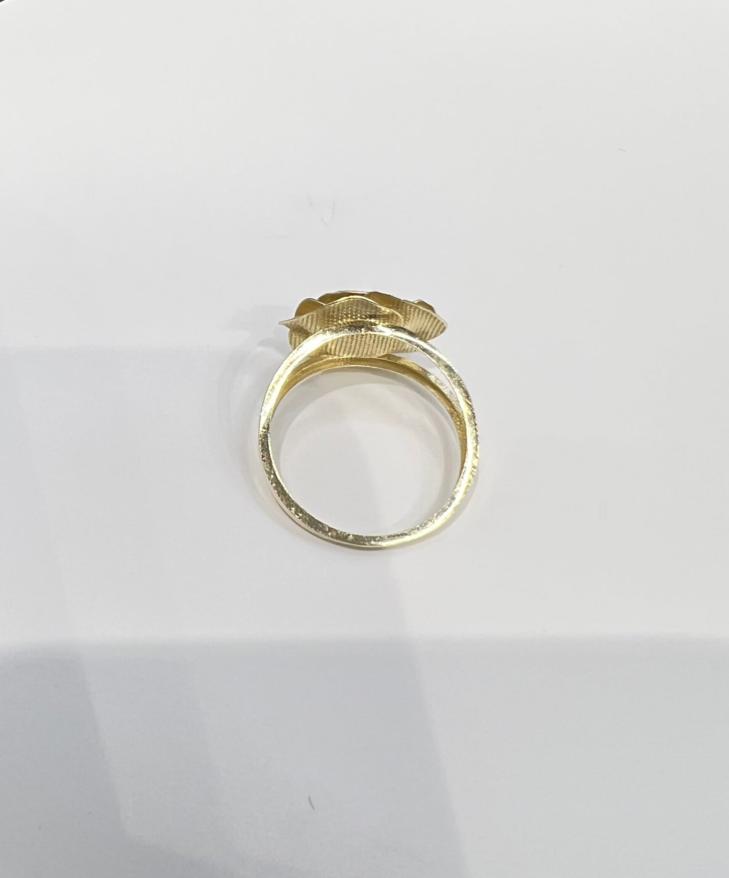 1634- NEW 10K Rose Flower Fancy Ring W.G
