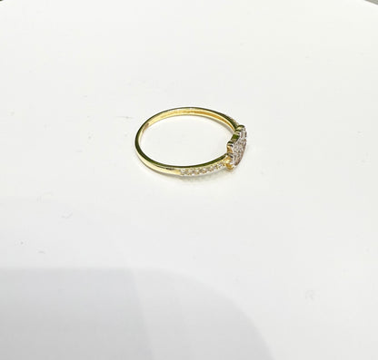 1579- NEW 14K Thin Hello Kitty Ring W.G