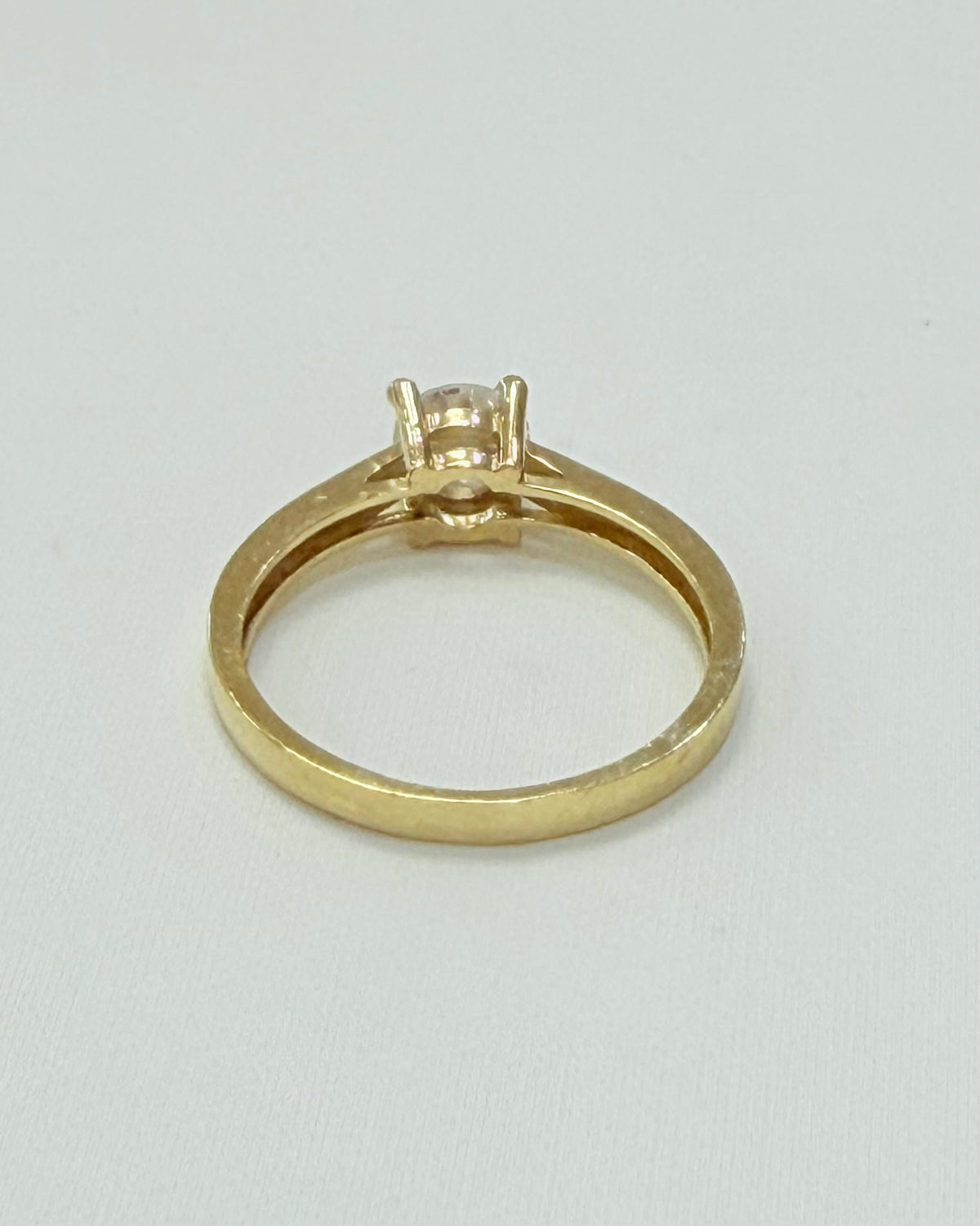 1380- NEW 10K Solitaire Engagement Cz Ring W.G