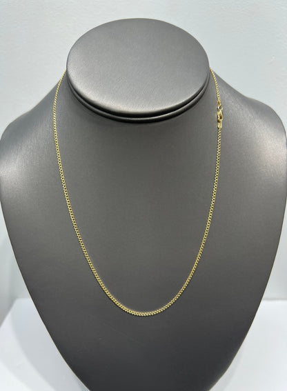 1168- NEW 14K Solid Flat Cuban Curb Chain (2mm) 18" W.G