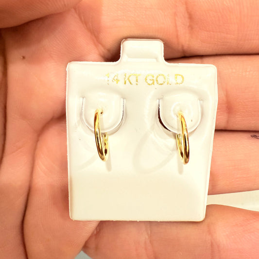 1080- NEW 14K Hollow Hoops Lightweight W.G