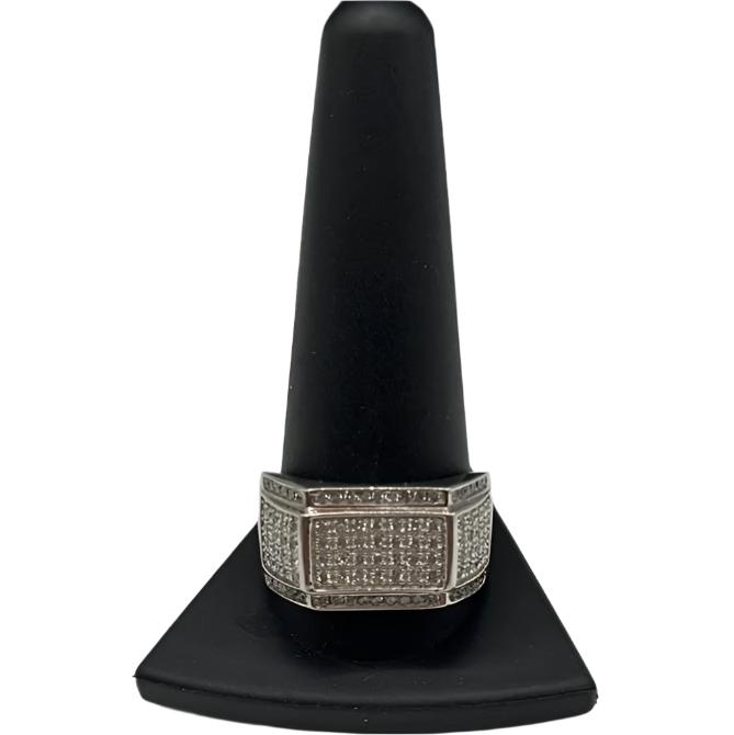 S0016- .925 Silver Men Square Ring