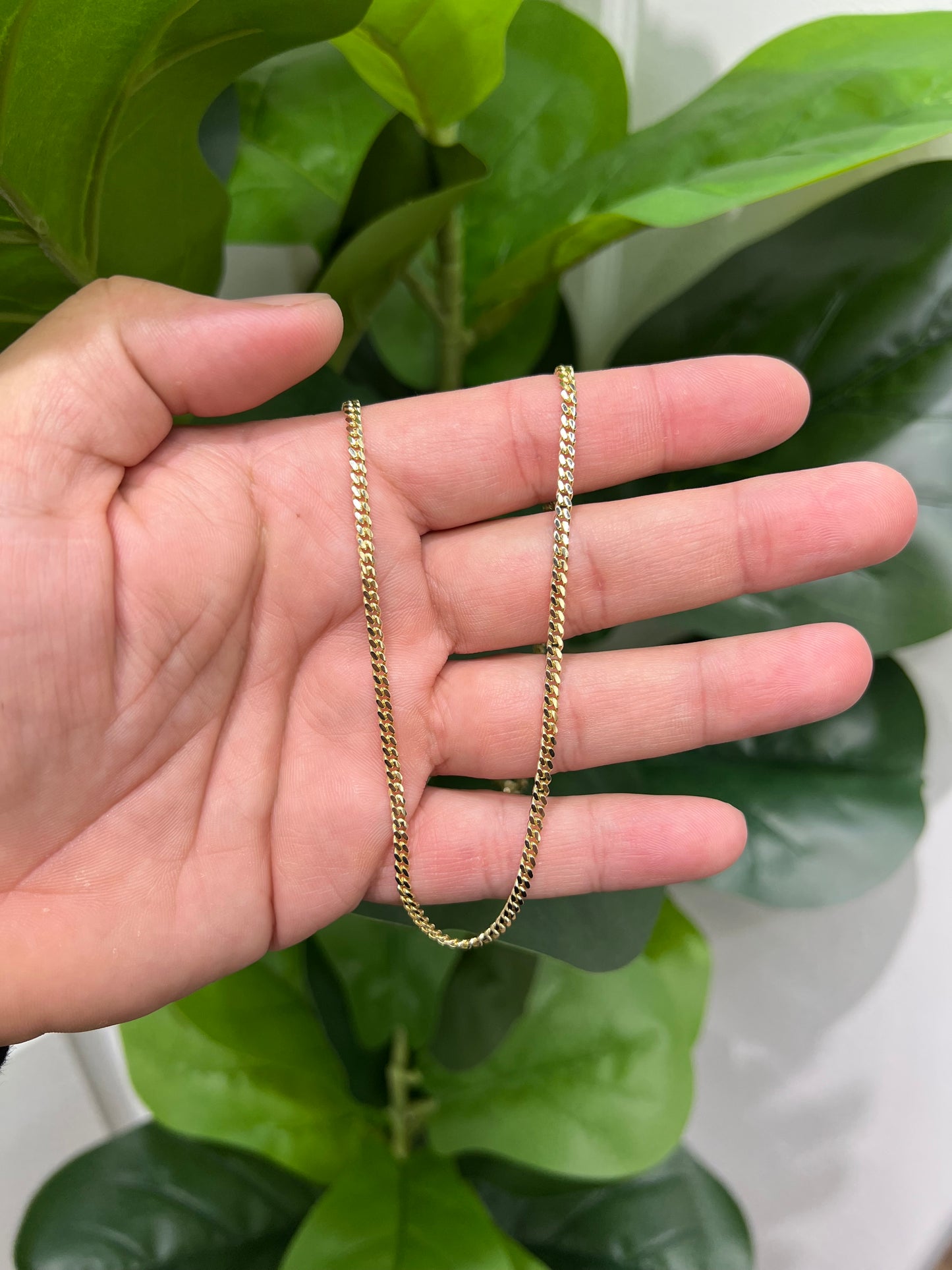 1266- NEW 14K Solid Miami Cuban Chain (3mm) W.G