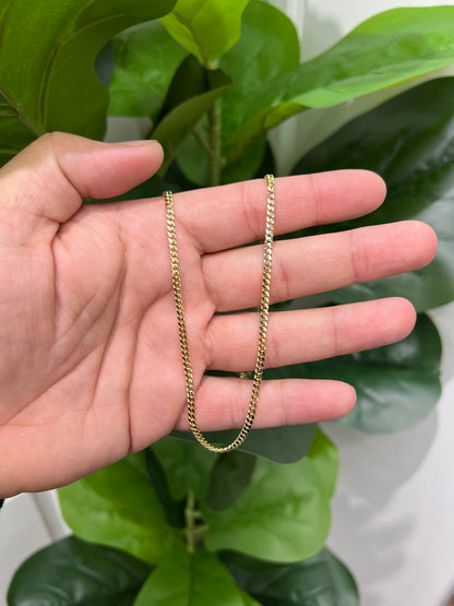 1266- NEW 14K Solid Miami Cuban Chain (3mm) W.G