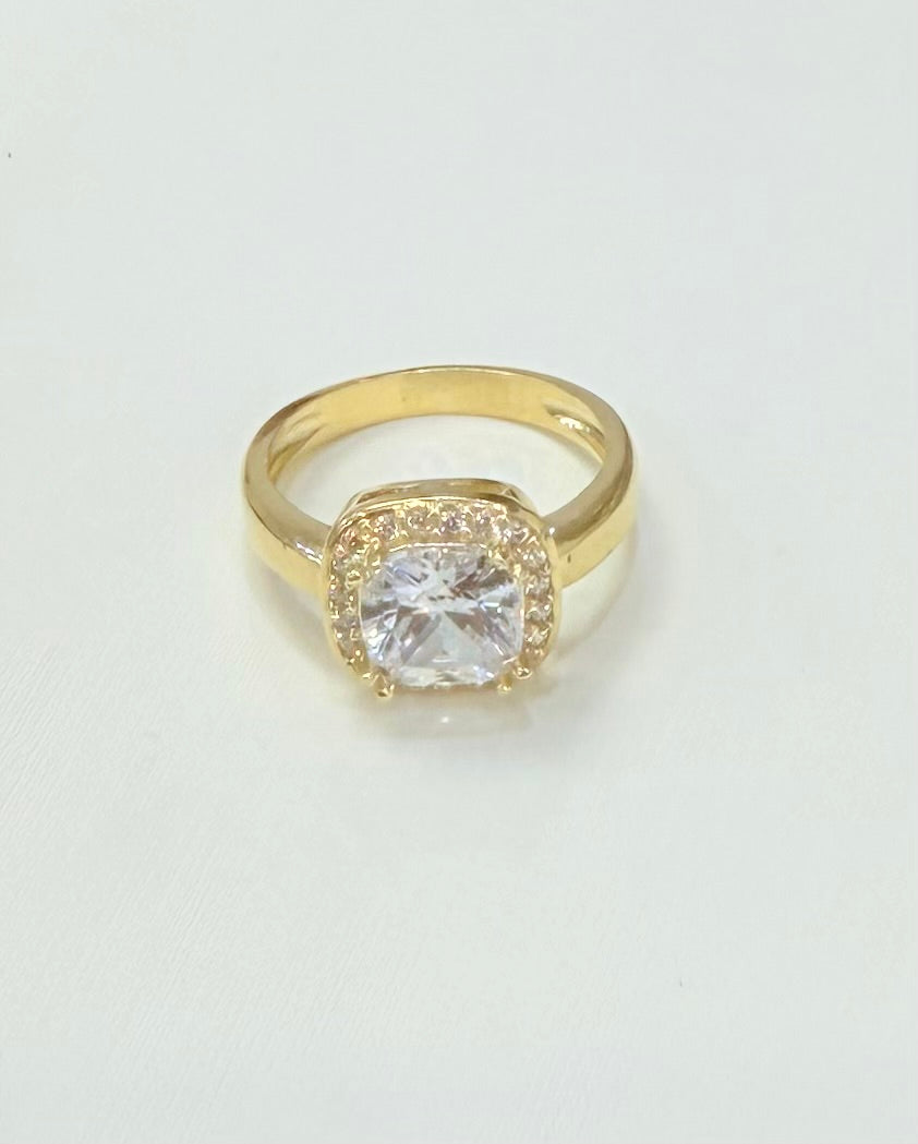 1775- NEW 10K Square Cz  Wedding/ Engagement Ring W.G