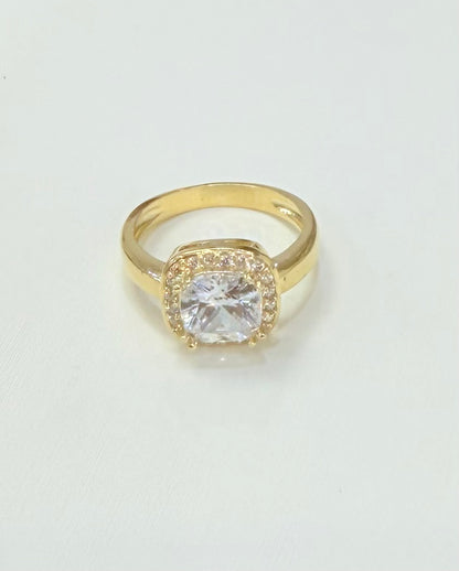 1775- NEW 10K Square Cz  Wedding/ Engagement Ring W.G