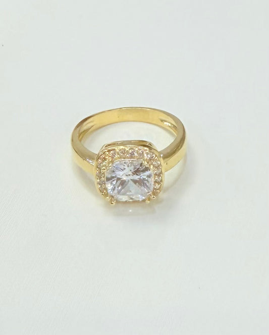 1775- NEW 10K Square Cz  Wedding/ Engagement Ring W.G