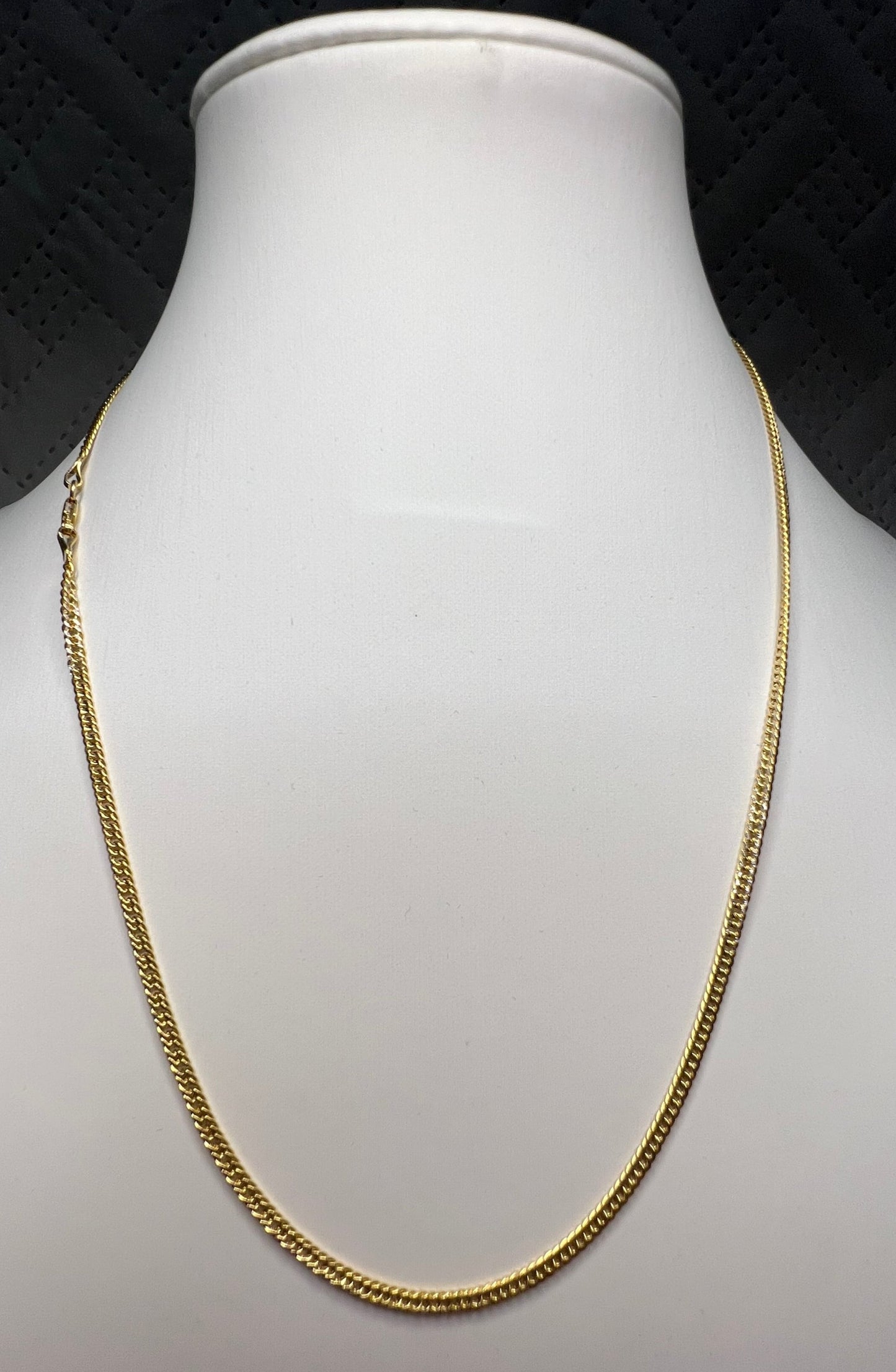 0043- NEW 14K Yellow Gold Semi- Solid Franco Chain 18" (2.50mm)W.G