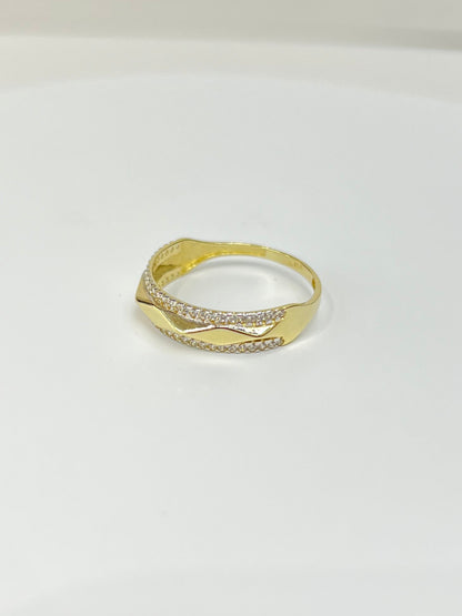 946- NEW 14K Wedding Band Cz Stone Men’s Ring W.G
