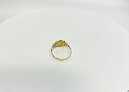 504- NEW 10K Nugget Oval Ring (W.G)
