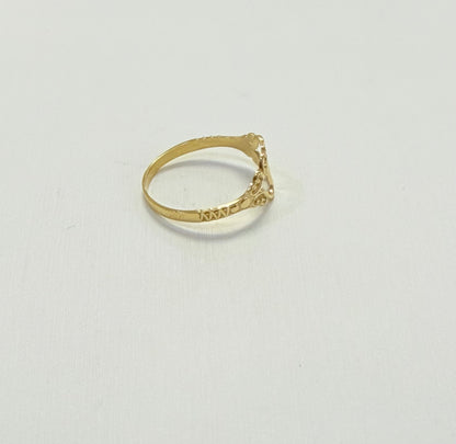 1714- NEW 10K Thin Cross Women’s Ring W.G