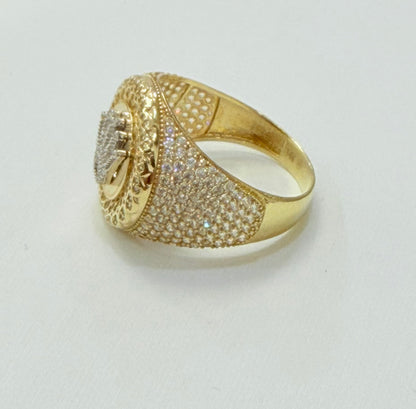 1832- NEW 14K Crown Fashion Ring W.G