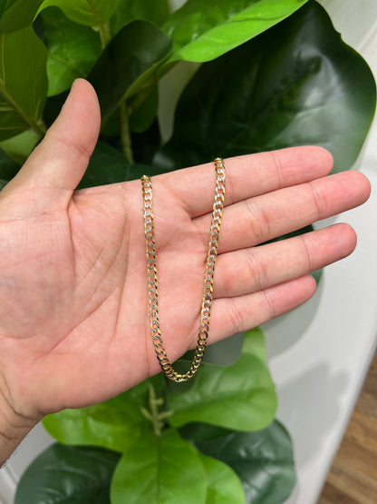 1571- NEW 10K Solid Cuban Curb Chain 20” (4.7mm)W.G