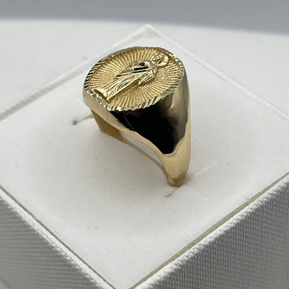 653- St Jude Figure Solid Ring Sz 9