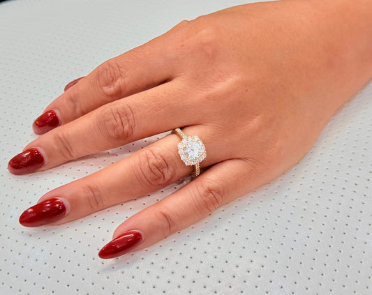 1776- NEW 10K Round Cz Solitaire Ring W.G