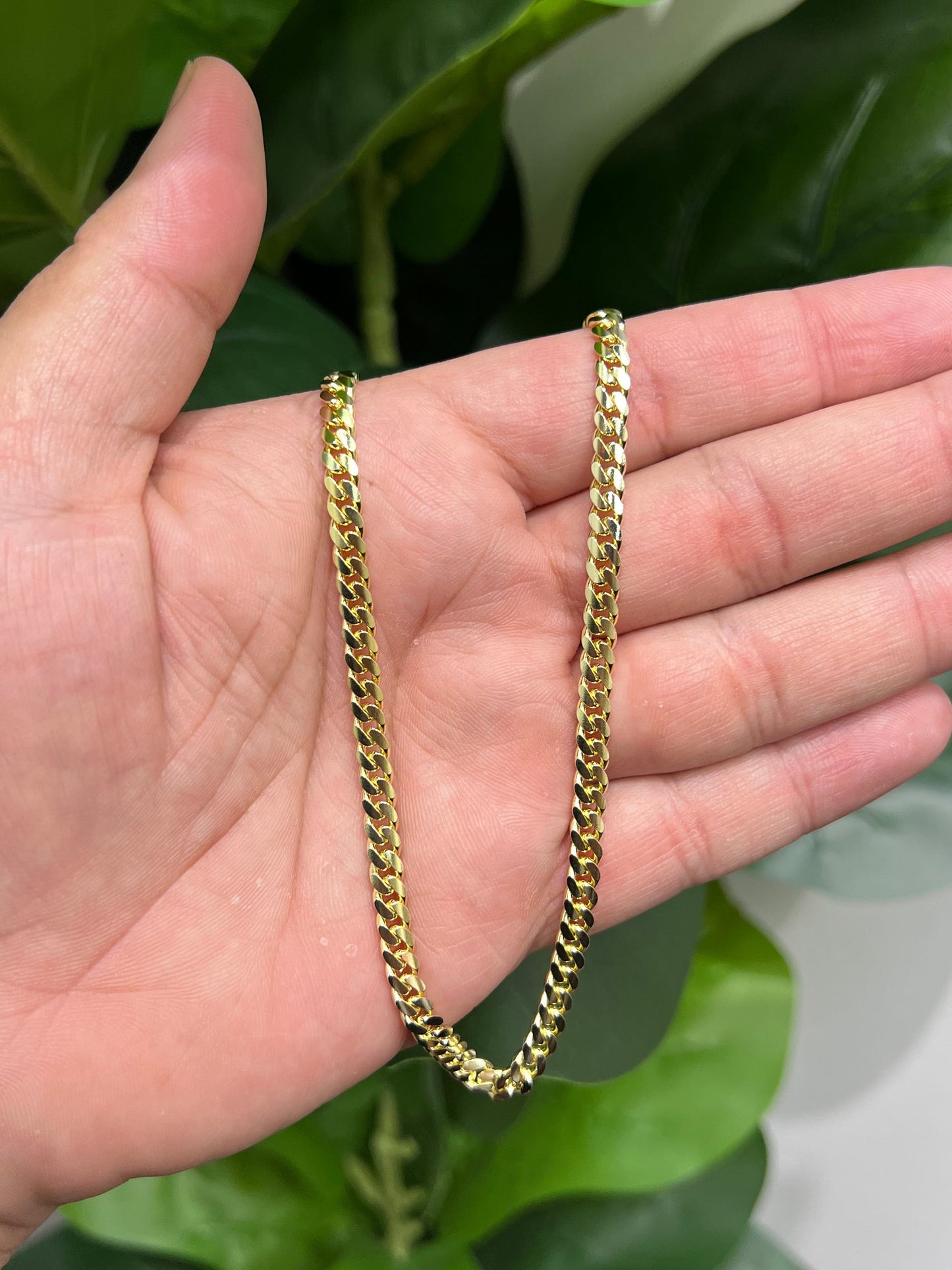 1574- NEW 10K Solid Miami Cuban Chain 24" (5mm) W.G