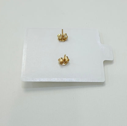 1719- NEW 10K Nugget Stud Earrings W.G