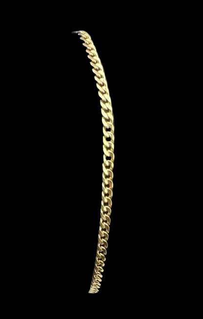 452- 14K Gold Miami Cuban Bracelet 7”