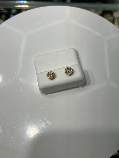 D2-10K Round Diamond Stud Earrings Full Diamonds 💎 0.40 ct (6.7mm) W.G