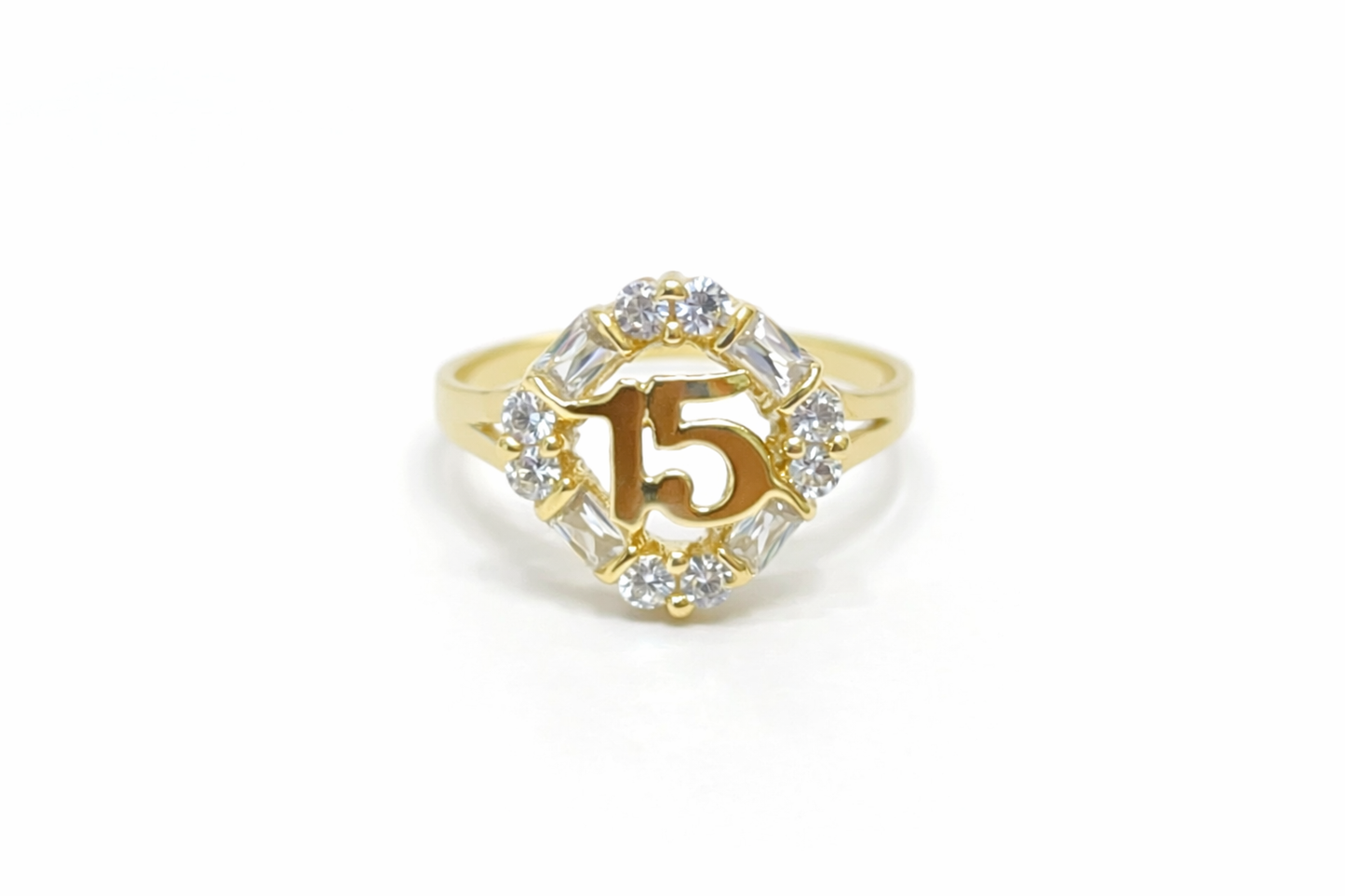 1488- NEW 10K Gold Classic Quinceañera Ring W.G
