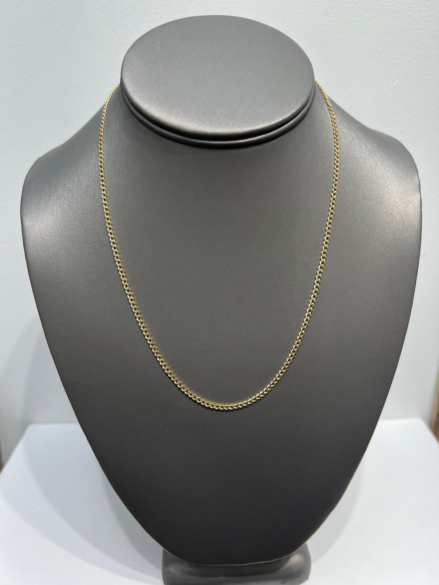 1325- NEW 10K Hollow Miami Cuban Chain 18” (2.5mm) W.G