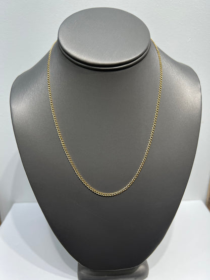 1325- NEW 10K Hollow Miami Cuban Chain 18” (2.5mm) W.G