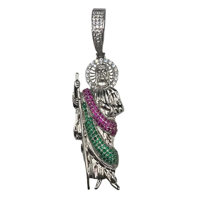 S267- Silver St. Jude Medium Pendant