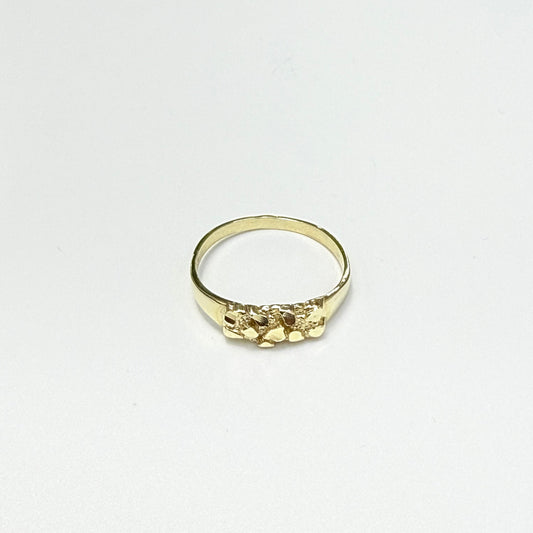 1596-NEW 14K Fashion Nugget Ring W.G