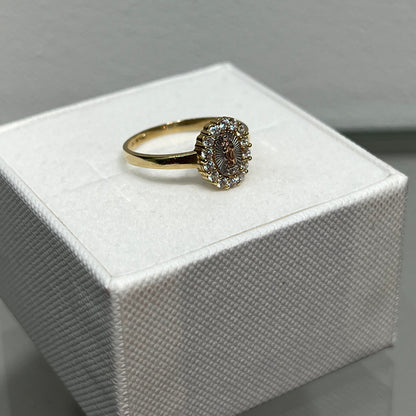 650- NEW 14K Our Lady Of Guadalupe Ring (W.G)