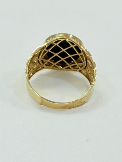 1489- NEW 10K Medusa Fancy Nugget Gold Ring W.G