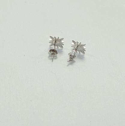 S886- NEW Larimar Sun Stud Earrings (8.38mmx8.38mm) W.G