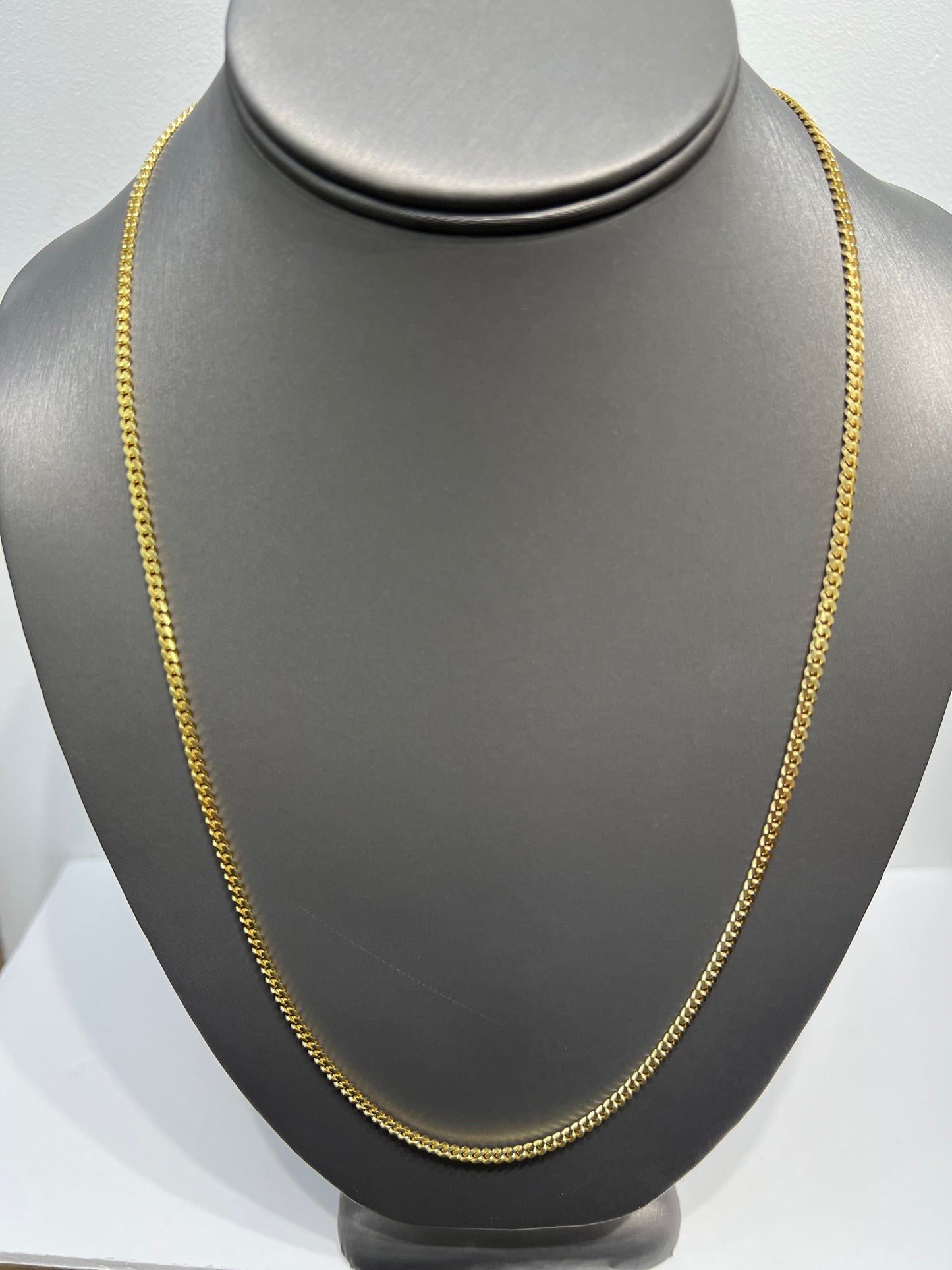 1265- NEW 14K Solid Miami Cuban Chain (3mm) W.G