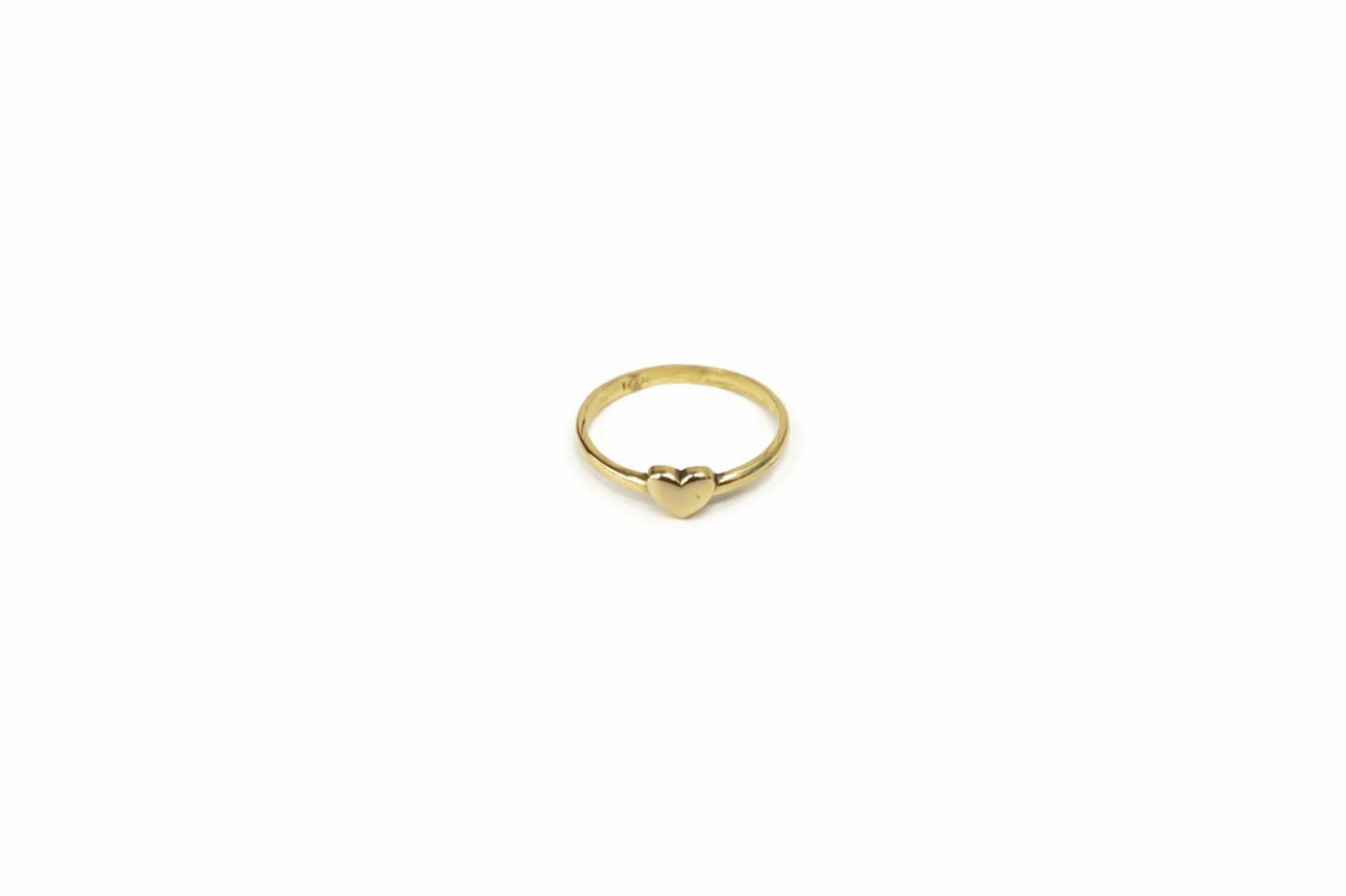 1492- NEW 14K Thin Heart Ring W.G