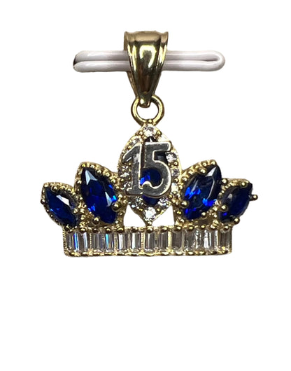 0055- 14K Crown 15 “Quinceañera” Pendant