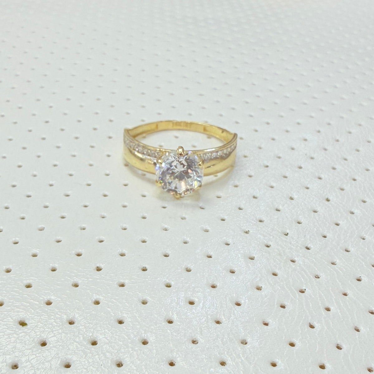 1810- NEW 14K Gold Wedding Trio Rings