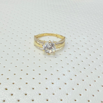 1810- NEW 14K Gold Wedding Trio Rings