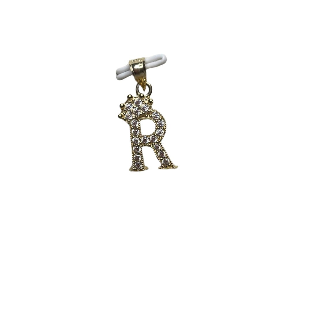 00101- NEW 14K Yellow Gold, Letter “R” Pendant (W.G)