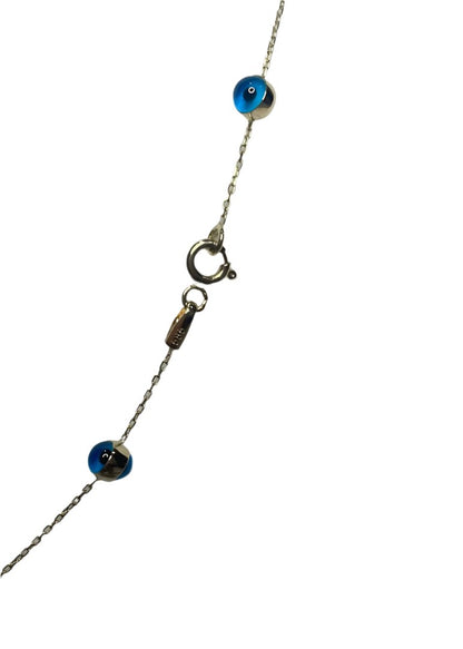 0090- 14K Evil Eye Chain Necklace 18"