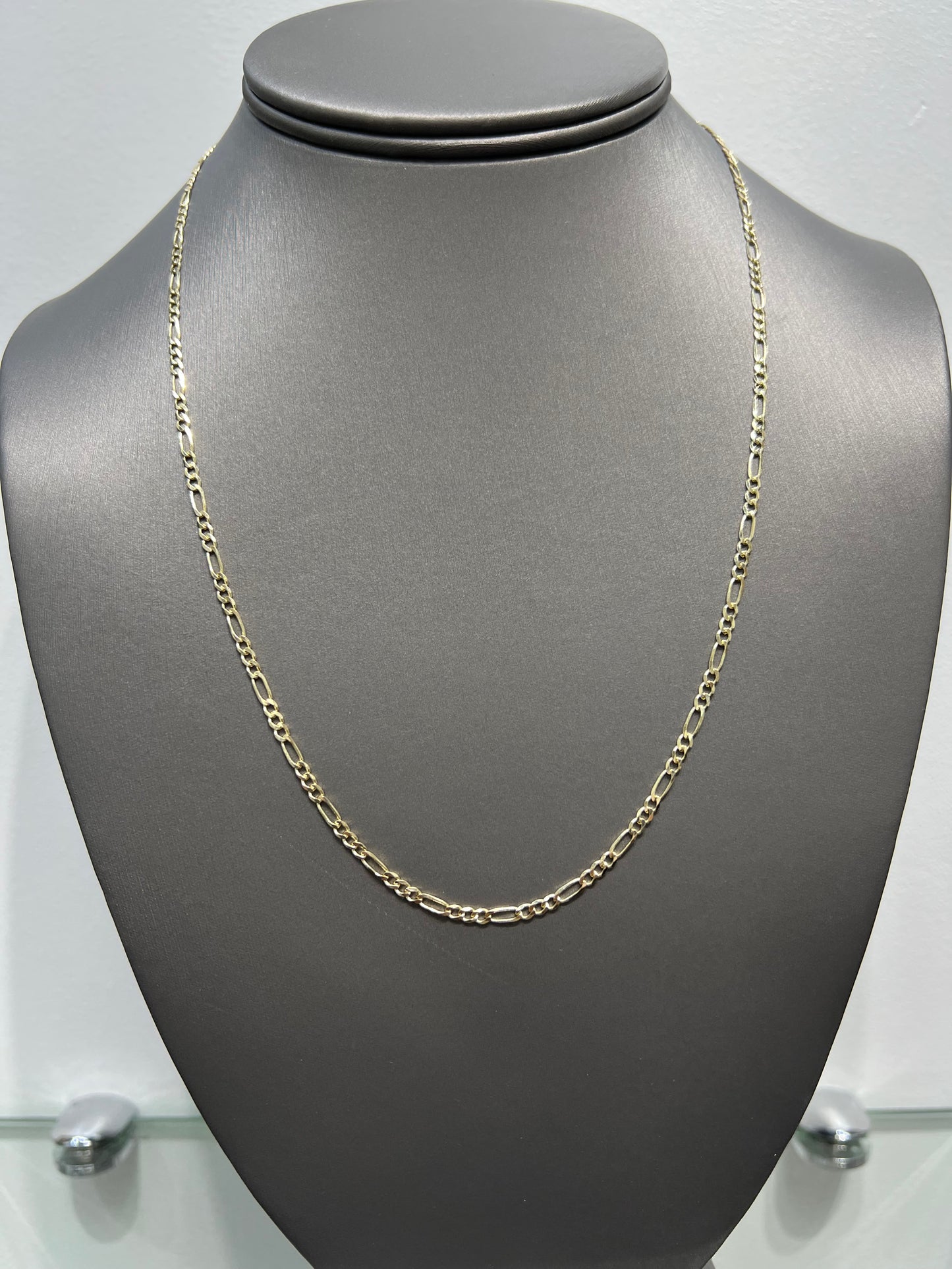 1253- NEW 14K Solid Figaro Link 20" (2.5mm) W.G