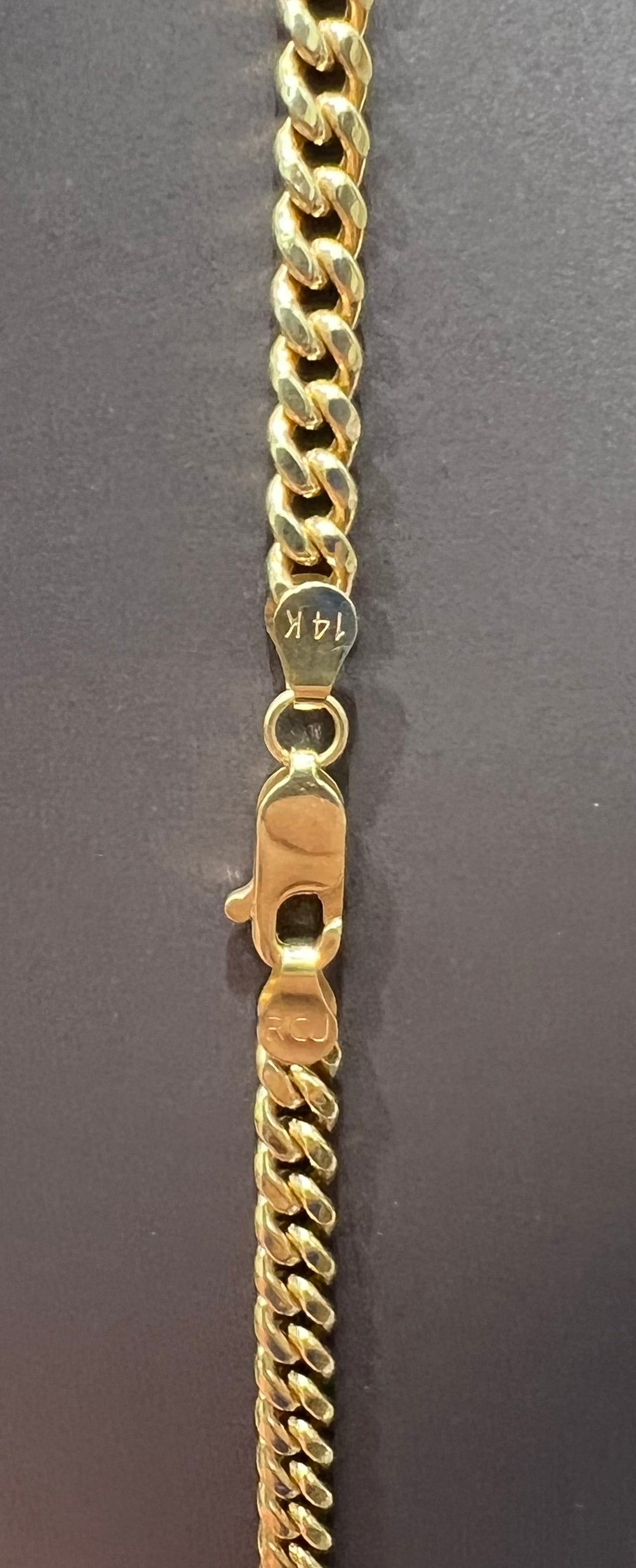 C44- NEW 14K Hollow Miami Cuban Chain 22” (4.40mm) & Crucifix Pendant Set W.G