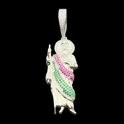 S267- Silver St. Jude Medium Pendant