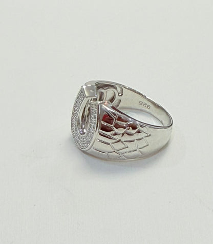 S801-NEW .925 Horseshoe Men's Ring W.G