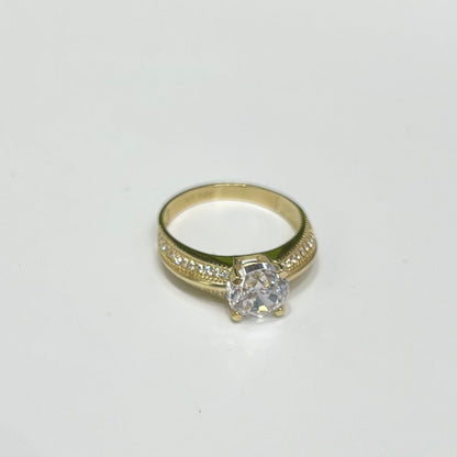1447- NEW 14k Round Cubic Cz Wedding Ring W.G